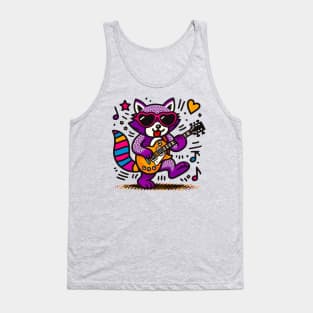 Rockin' Raccoon - Keith Haring inspired design Tank Top